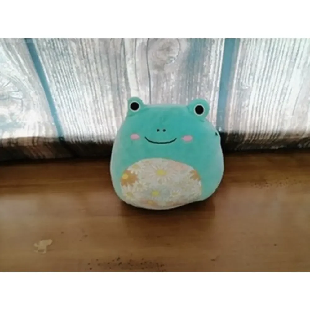 Squishmallows Robert Aqua Frog Plush Blue Floral Belly 8